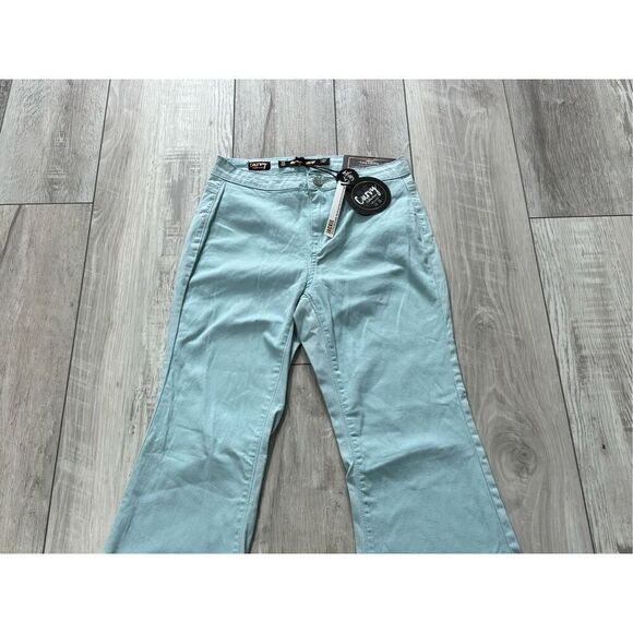 Dollhouse teal blue flare bell bottom curvy pants size 25 - Picture 2 of 13